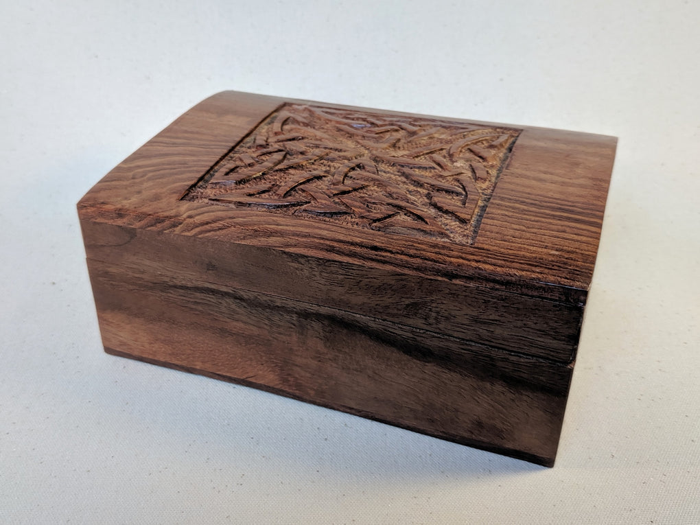 Hand Carved Triquetra Celtic box