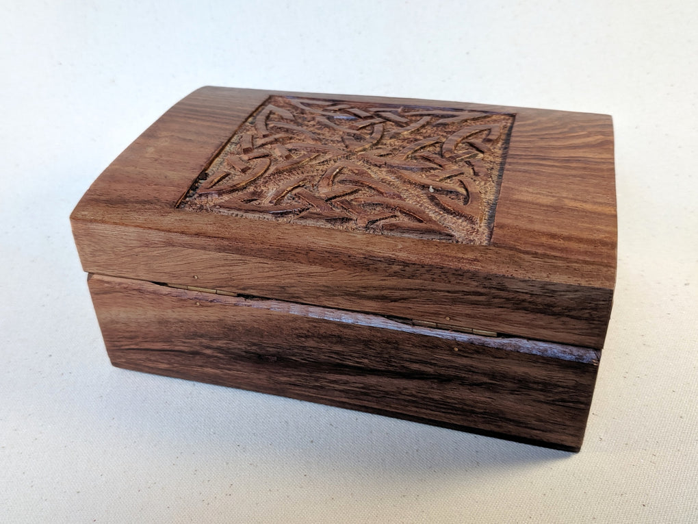 Hand Carved Triquetra Celtic box