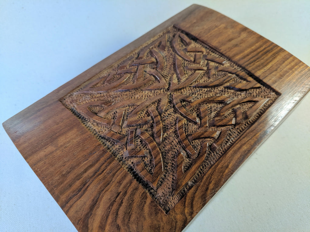 Hand Carved Triquetra Celtic box